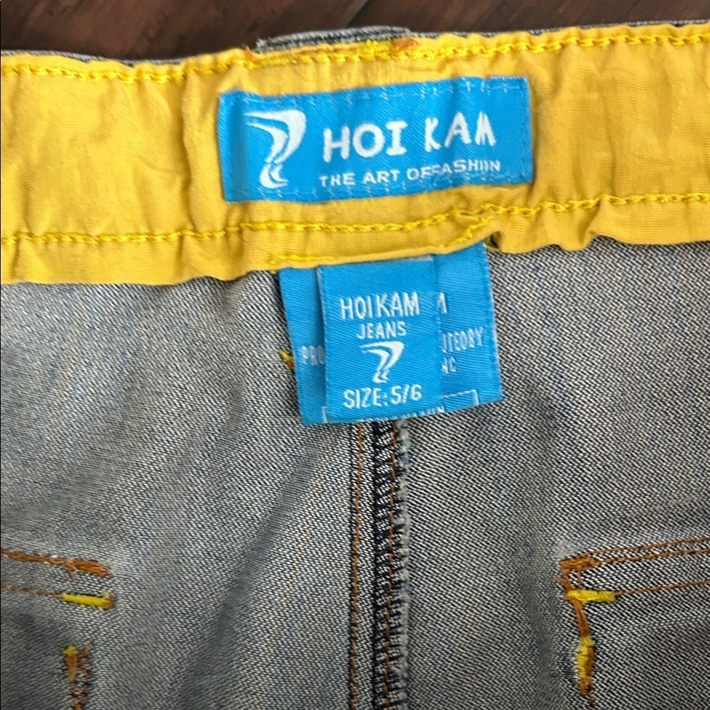 Hoi Kam Blue Cargo Women Jeans 5/6 - Picture 3 of 7